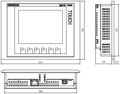 SIEMENS+6AV6 647-0AD11-3AX0型精简面板+安装方式1